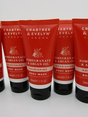 Crabtree & Evelyn POMEGRANATE & ARGAN OIL Body Wash Travel Sz 1.7 oz  - Lot of 5